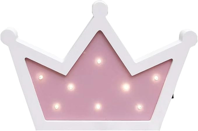 Pink Crown LED Light,Crown Lights Wall Decor,Princess Queen Kings Decoration Sign for Kids Room H... | Amazon (US)