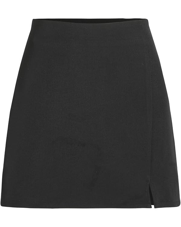 Cider Mini Skirt High Waist Zip Up Split Bodycon Fitted Party A Line Skirt | Amazon (US)