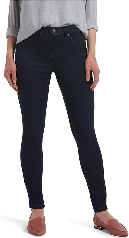 HUE Women's Ultra Soft High Waist Denim Leggings Hosiery, Black Indigo Wash, X-Small US at Amazon... | Amazon (US)