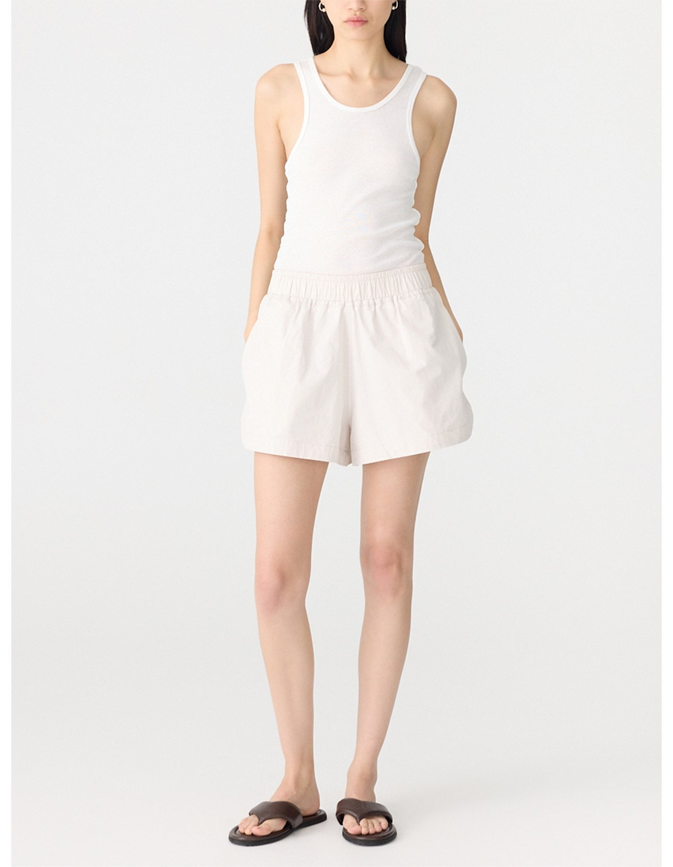 crushed cotton tennis short | David Jones (Australia & New Zealand)