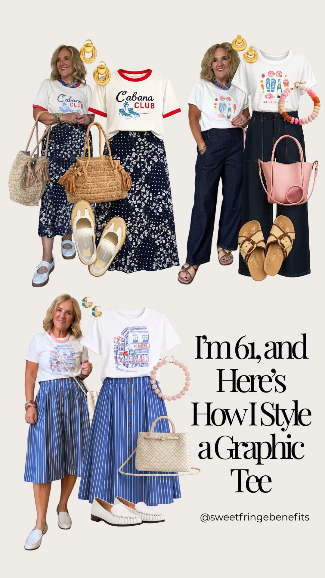 Graphic tees never go out of style, and they're one of my favorite ways to add personality to everyday outfits. From skirts to denim, these easy looks are comfortable, polished, and perfect for any age.

💡 LTK MADE EASY
❤️ Heart = Support my posts!
🔖 Save = Get sale & restock alerts
📋 Lists = Keep favorites organized
📲 Share = Send lists and products to a friend. Hello, Christmas List!
💬 Comment = Ask me anything about sizing or fit. :-) 

 #LTKootd #LTKSeasonal #LTKOver40