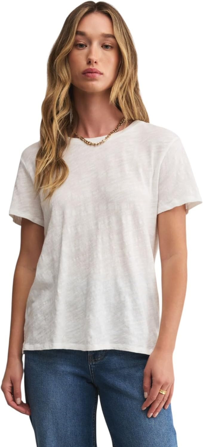 Casual Short Sleeve Crew Neck Cotton Slub Jersey Tee by Z SUPPLY | Amazon (US)