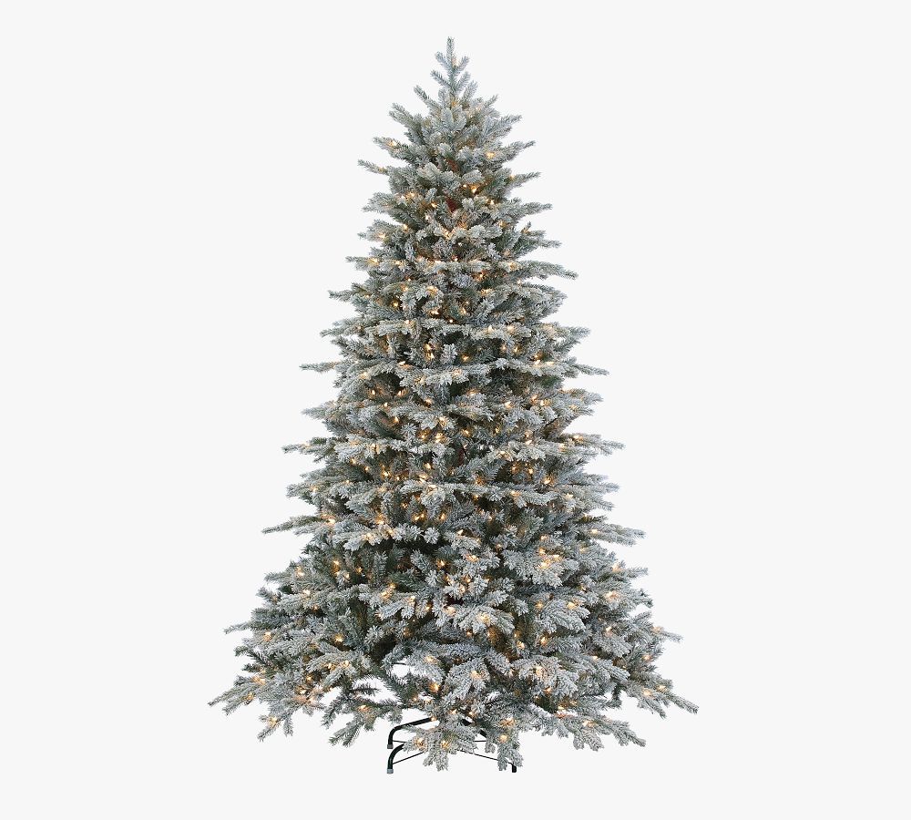 Pre-Lit Flocked Vermont Spruce Faux Christmas Tree - 7.5' | Pottery Barn (US)