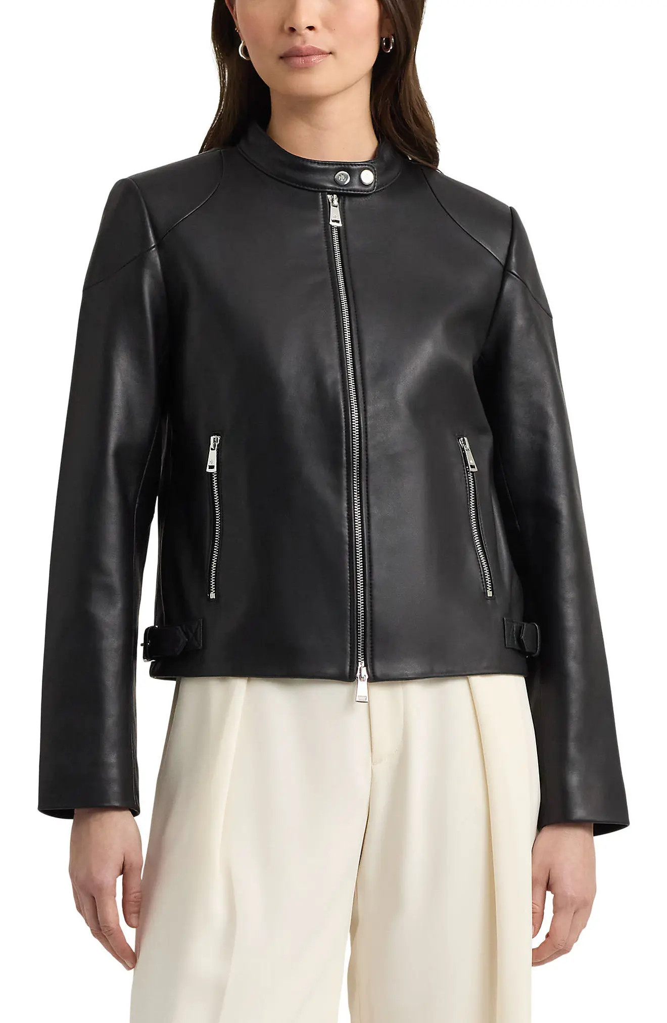Lambskin Leather Jacket (Women) | Nordstrom | Nordstrom