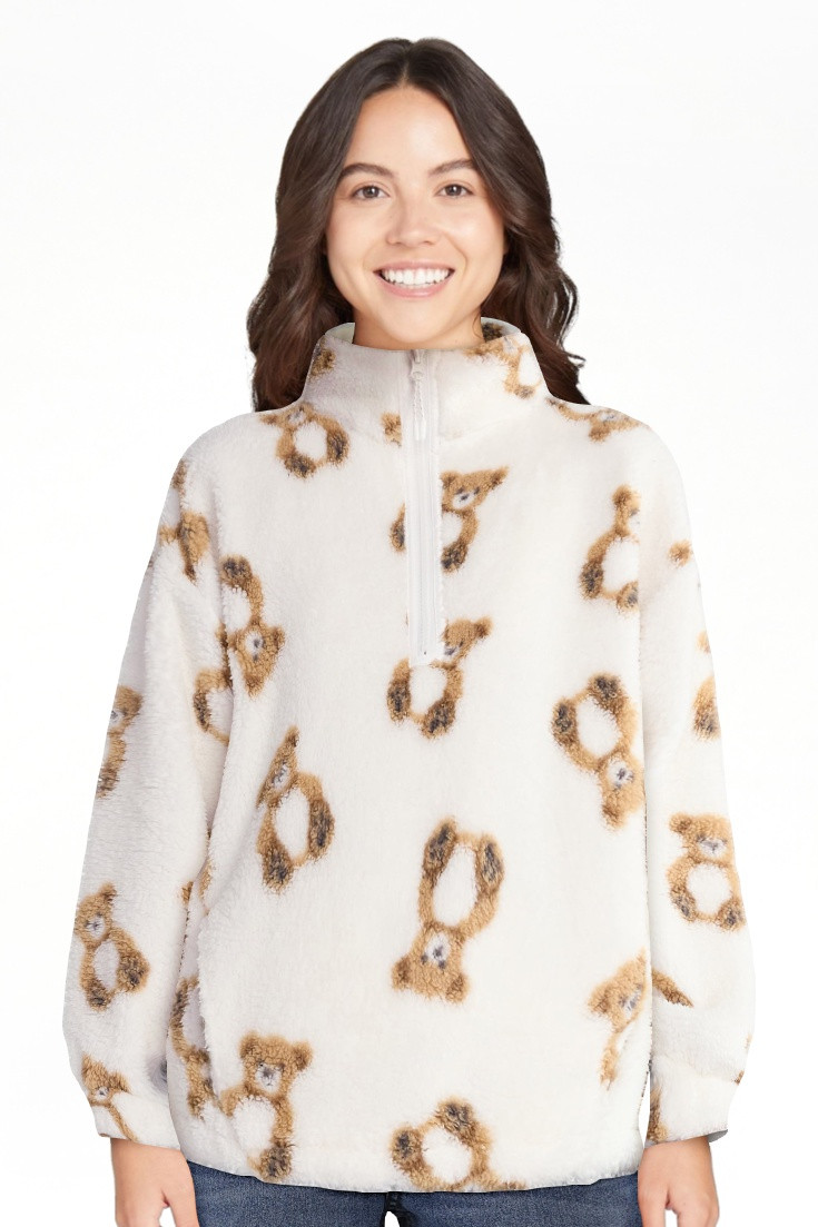 No Boundaries Plush Half-Zip Pullover, Women's | Walmart (US)