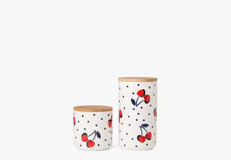 Vintage Cherry Dot 2-piece Canister Set | Kate Spade (US)