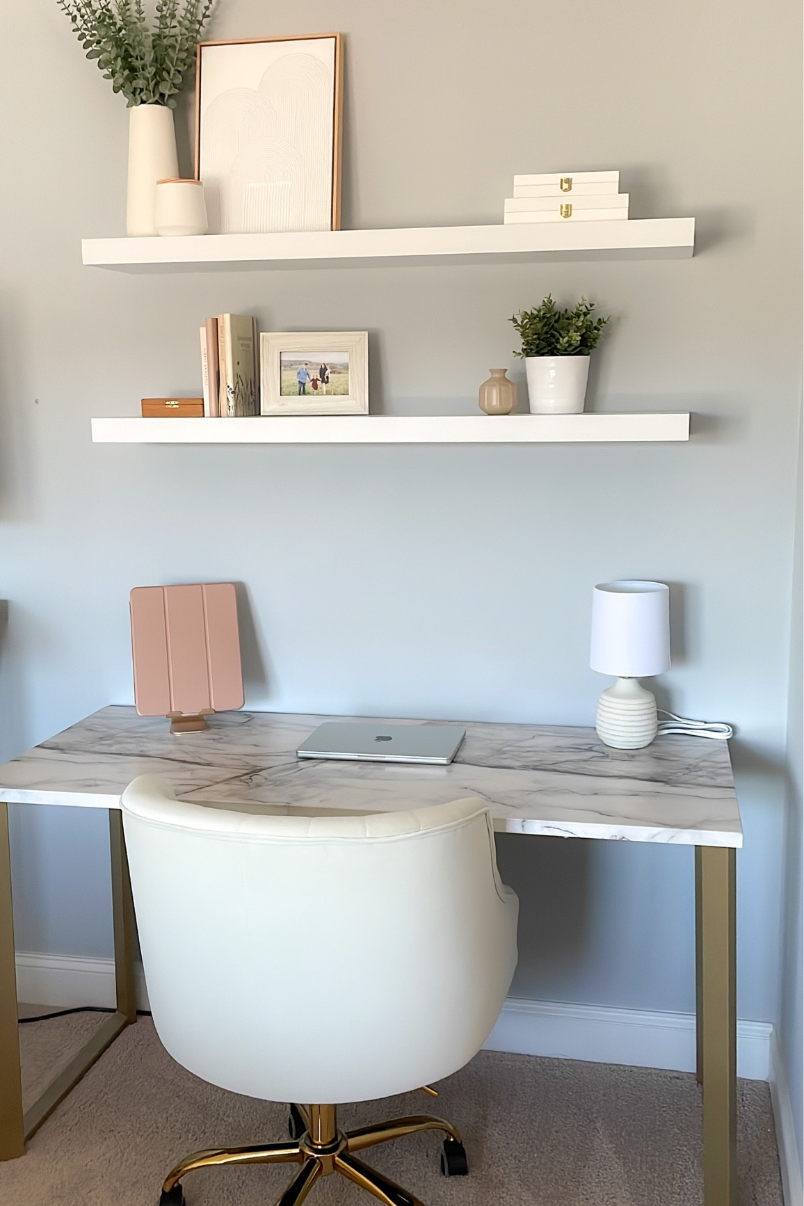 Set up my desk/office space in the corner of our bedroom. I love how it turned out! 

#LTKhome #LTKfamily