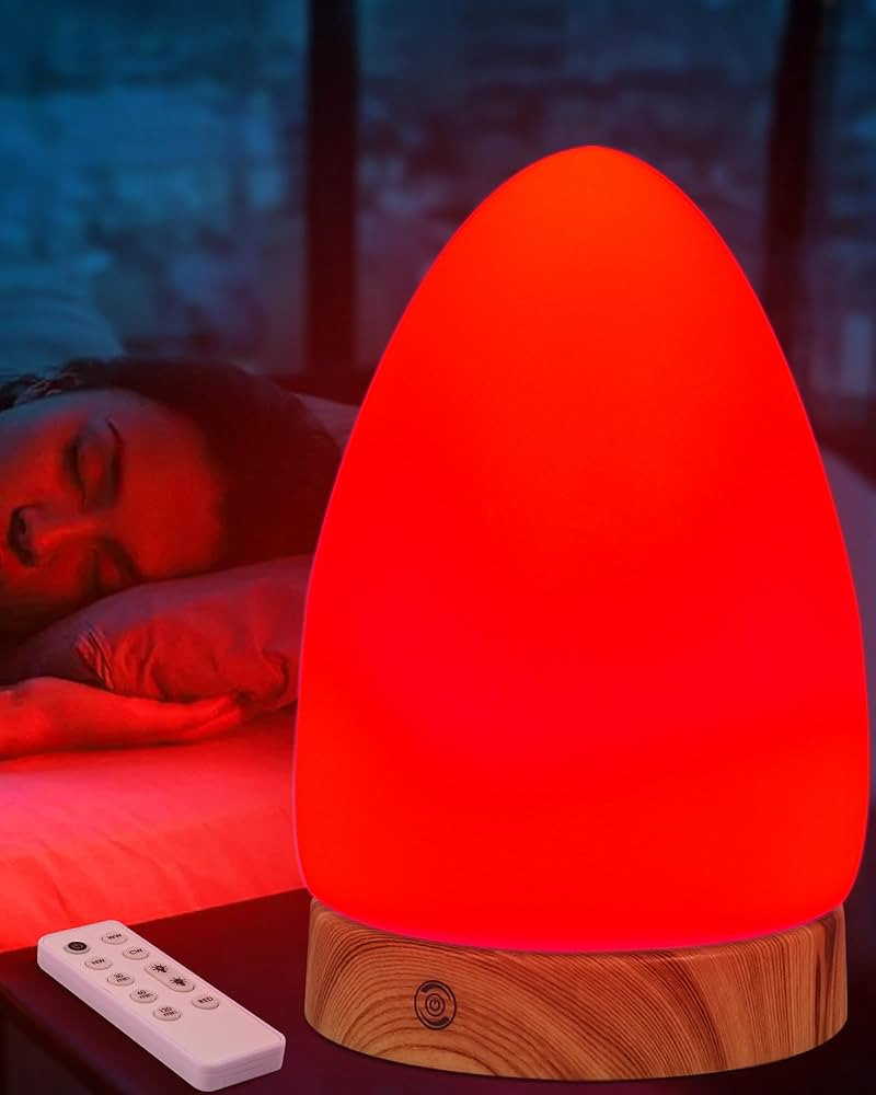 Red Light Night Light Lamp for Sleep, Red Nightlight Desk Lamp with 670nm Wavelength Multi-Color ... | Amazon (US)