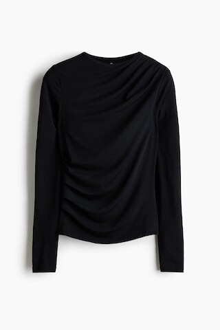 H & M - Draped Top - Black | H&M (US + CA)