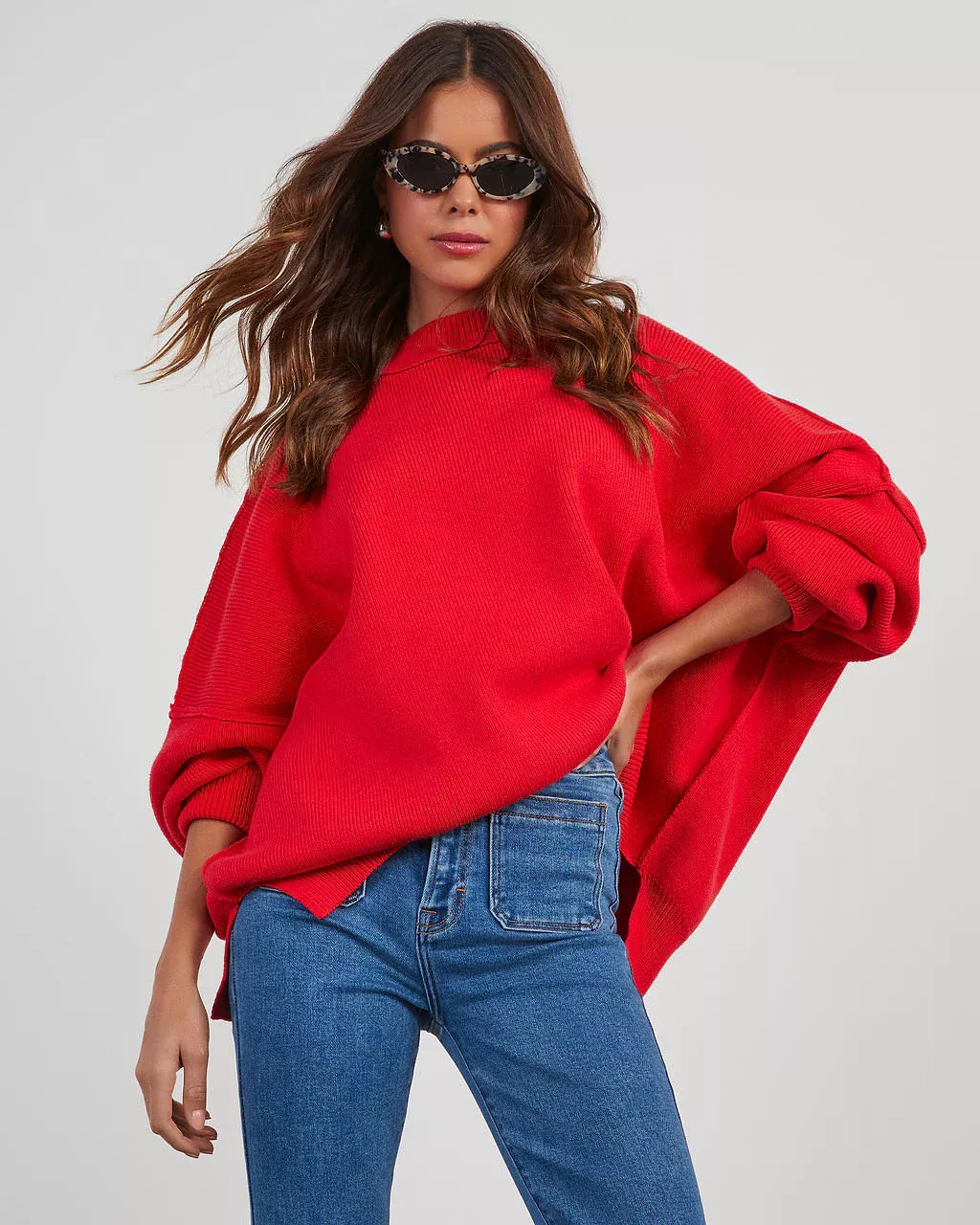 Elouise Knit Oversized Pullover Sweater – VICI