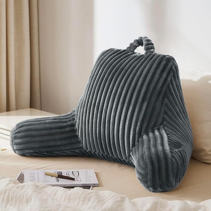 Blissful Diary Reading Pillow for Bed, Backrest Pillow, Slate Gray | Amazon (US)