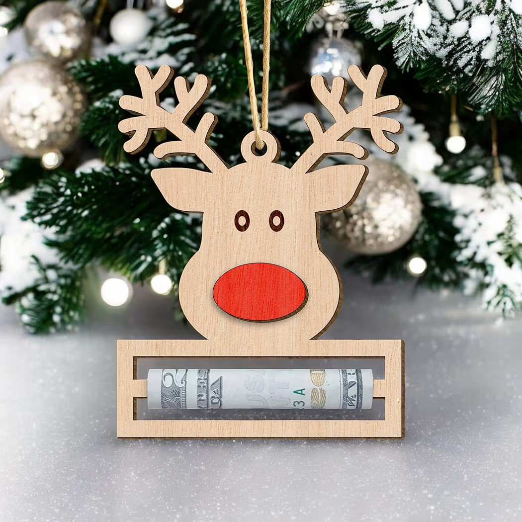 Amazon.com: IMT-LLC Wooden Cute Money Holder Christmas Ornament, Here’s A Few Bucks for Christm... | Amazon (US)