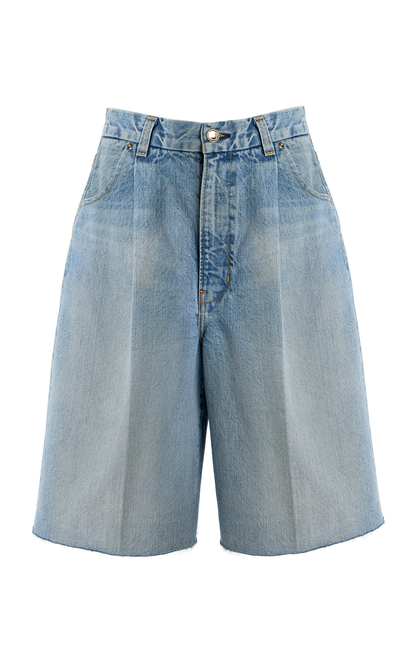 RÙADH - Exclusive The Nola Denim Shorts - Light Wash - 27 - Moda Operandi | Moda Operandi (Global)