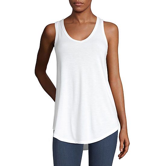 a.n.a Womens V Neck Sleeveless Tank Top | JCPenney