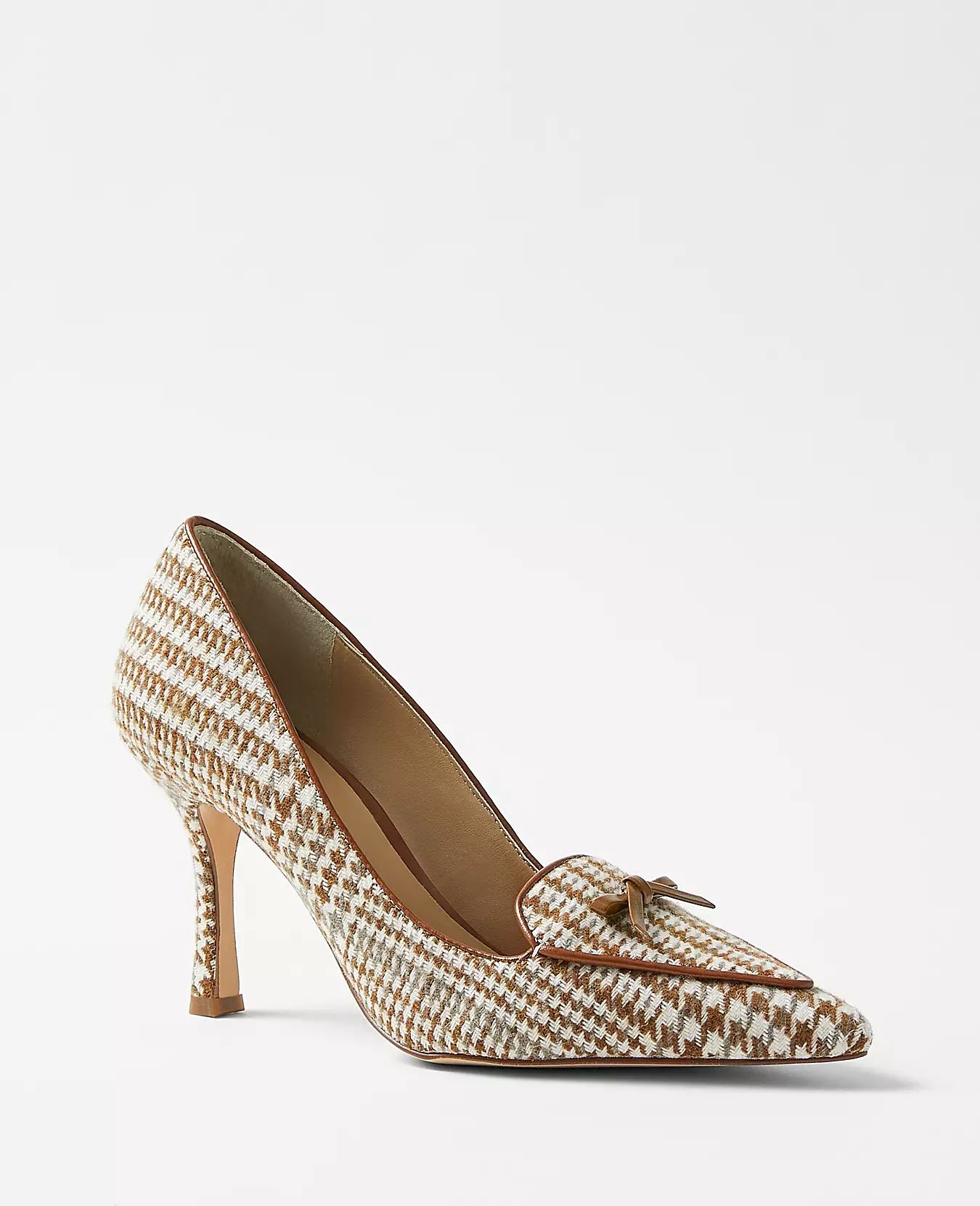 Bow Houndstooth Pumps | Ann Taylor (US)