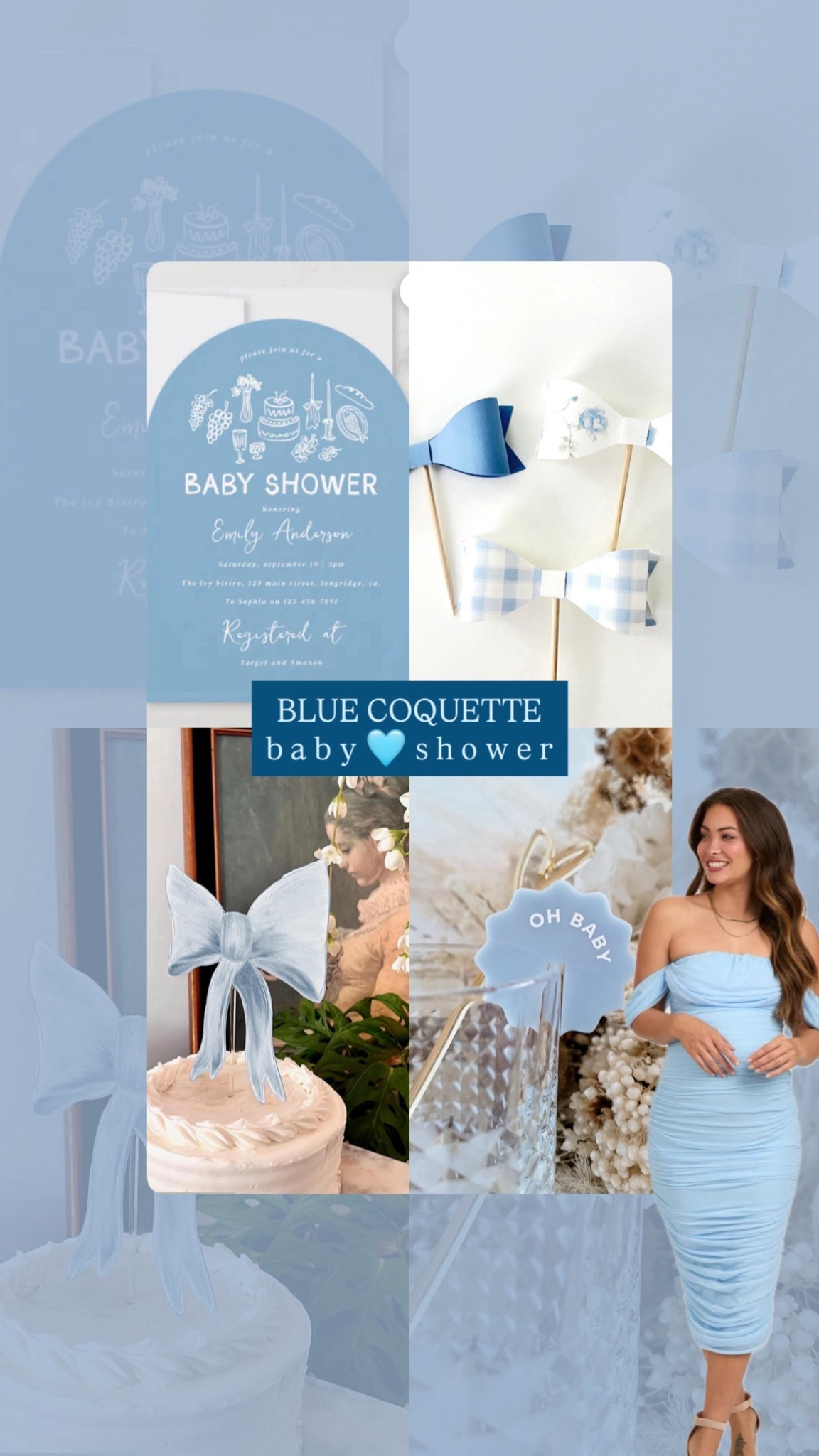 Blue Coquette Modern Baby Showerr

#LTKBaby #LTKmomlife #LTKBump
