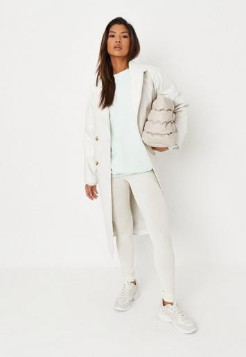 Cream and Sage Basic Leggings 2 Pack | Missguided (UK & IE)