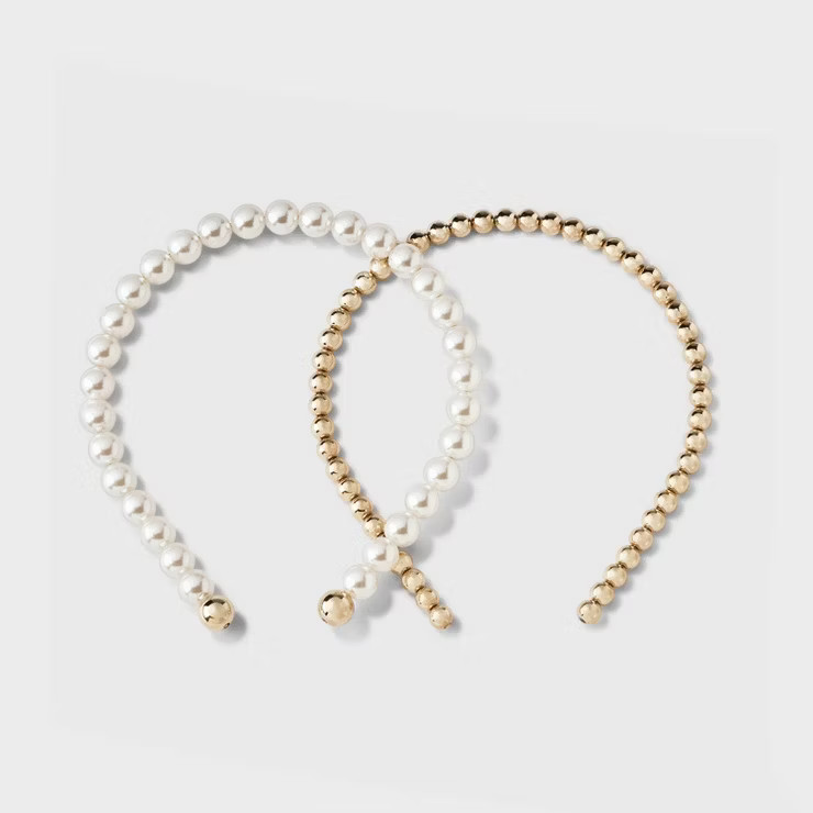 Beaded Headband Set 2pc - A New Day™ | Target
