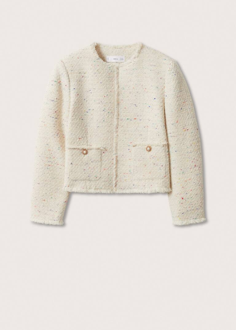 Crop tweed jacket | MANGO (US)