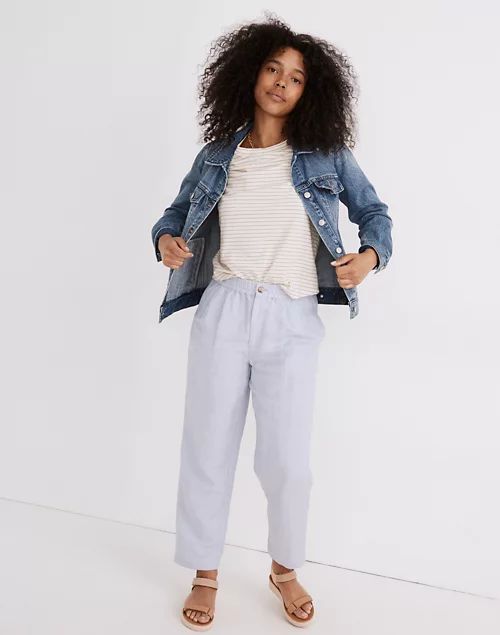 Linen-Blend Track Trousers | Madewell