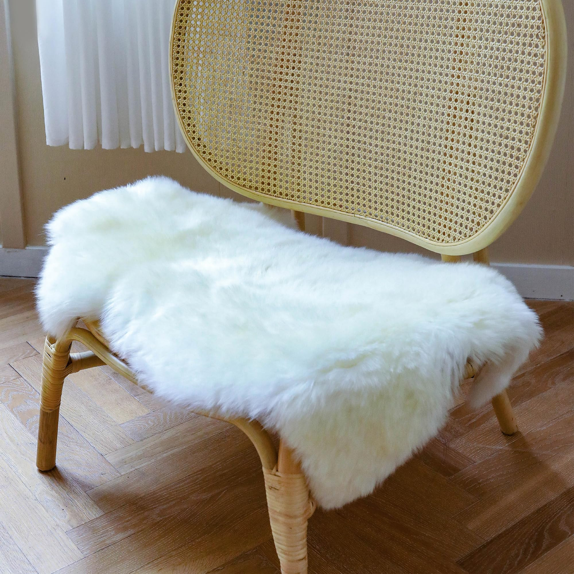 WaySoft New Zealand Sheepskin Area Rug – Genuine Fluffy Wool, Multiple Sizes, Bedroom or Living... | Amazon (US)