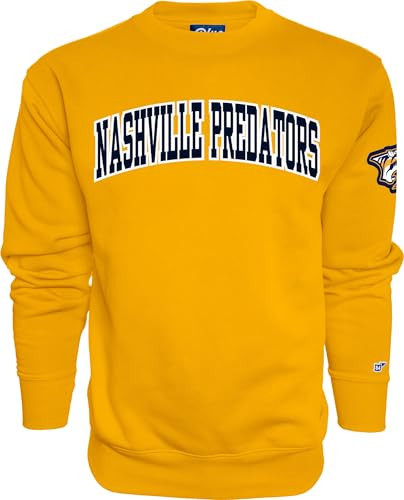 Blue 84 Nashville Predators NHL Officially Licensed Crewneck Sweatshirt Sleeve Logo Secondary Color, Medium | Amazon (US)