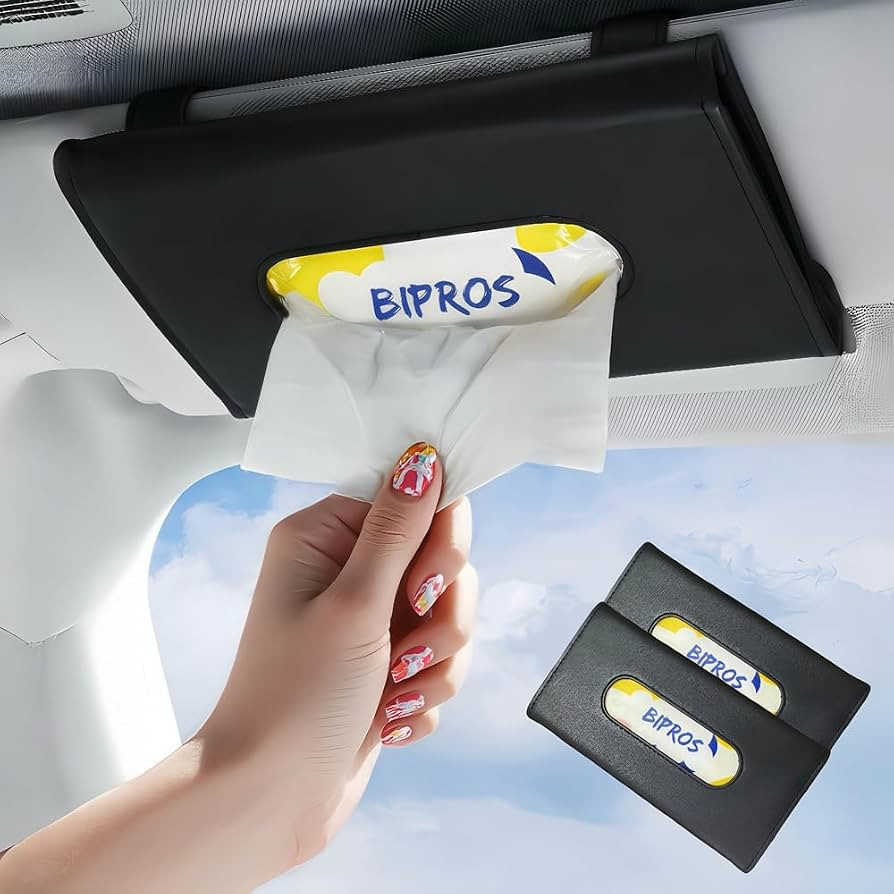 Car Tissue Holder, Car Napkin Holder with Lotion Tissues | Amazon (US)