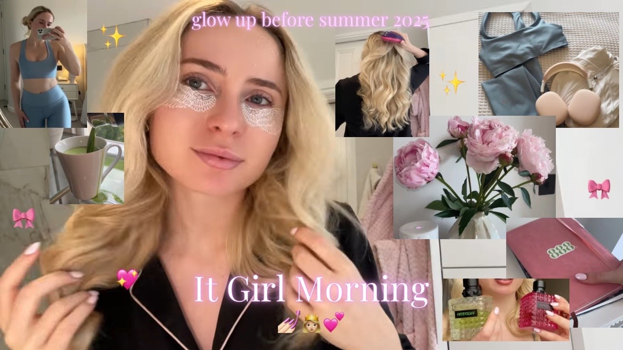 It girl morning routine on YouTube @AugustaHaynes 🎀✨ #morningroutine #skincare #morningskincare #LTKBeauty 