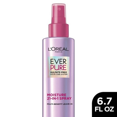 L'Oreal Paris EverPure 21-in-1 Leave In Conditioner Spray - 6.8 fl oz: Sulfate-Free, Deep Hydration, Colored Hair | Target