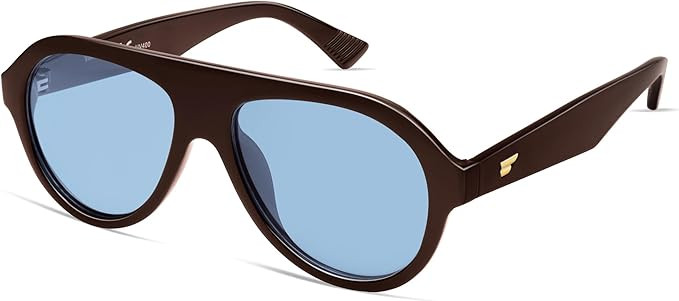 VANLINKER Retro Aviator Polarized Sunglasses for Men Women Trendy 70s Vintage Plastic Frame Sun G... | Amazon (US)