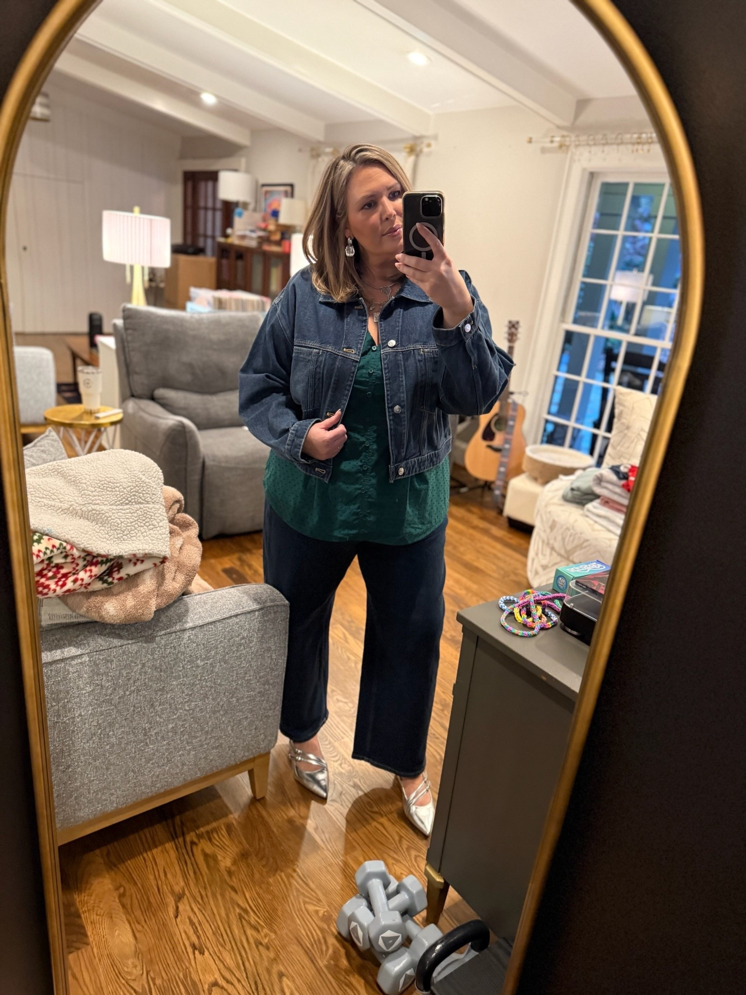 Wearing an 18 in the top, 2X in the jacket and jeans! 

Plus size fashion, date night outfit, ootd, fall fashion, trendy outfit ideas, denim jacket

#LTKOver40 #LTKPlusSize #LTKMidsize