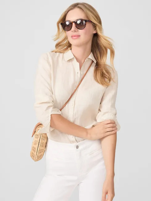Britt Linen Shirt | J.McLaughlin