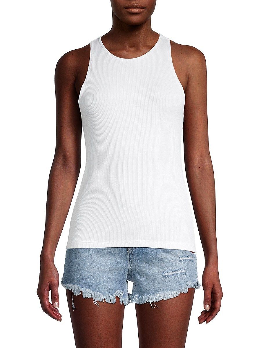 Hashttag In Trend Women's Ribbed Tank Top - White - Size S | Saks Fifth Avenue OFF 5TH