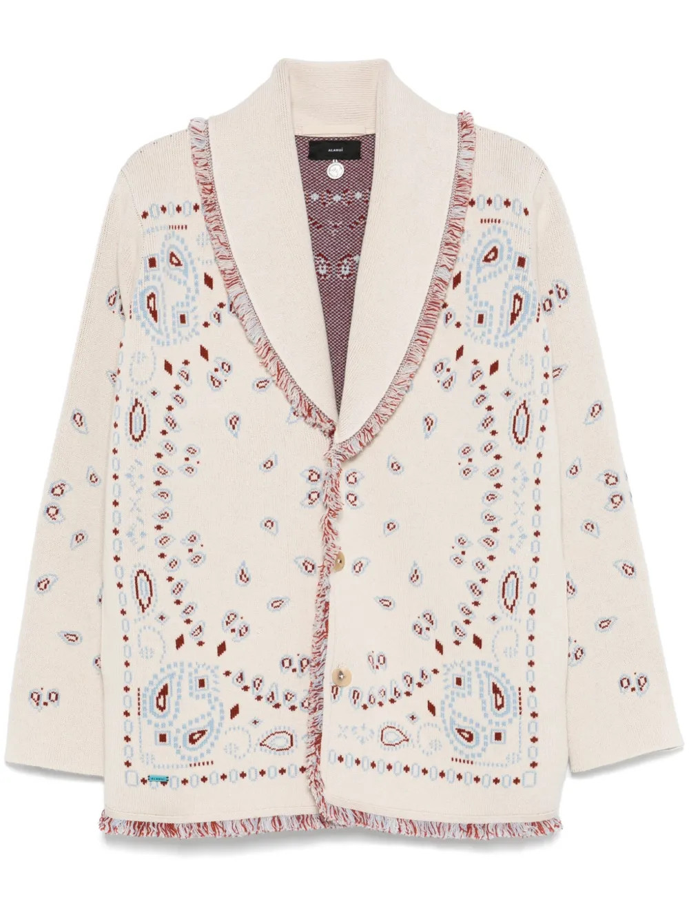 Alanui Bandana Jacquard Cardigan | Neutrals | FARFETCH | Farfetch Global