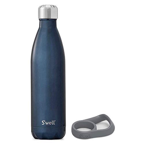 S'well Stainless Steel Water Bottle With Travel Handle - 17 Fl Oz - Blue Suede - Triple-Layered Vacuum-Insulated Containers Keeps Drinks Cold for 41 Hours and Hot for 18 - with No Condensation | Amazon (US)