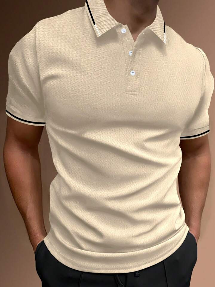 Manfinity Homme Men Contrast Trim Polo Shirt | SHEIN
