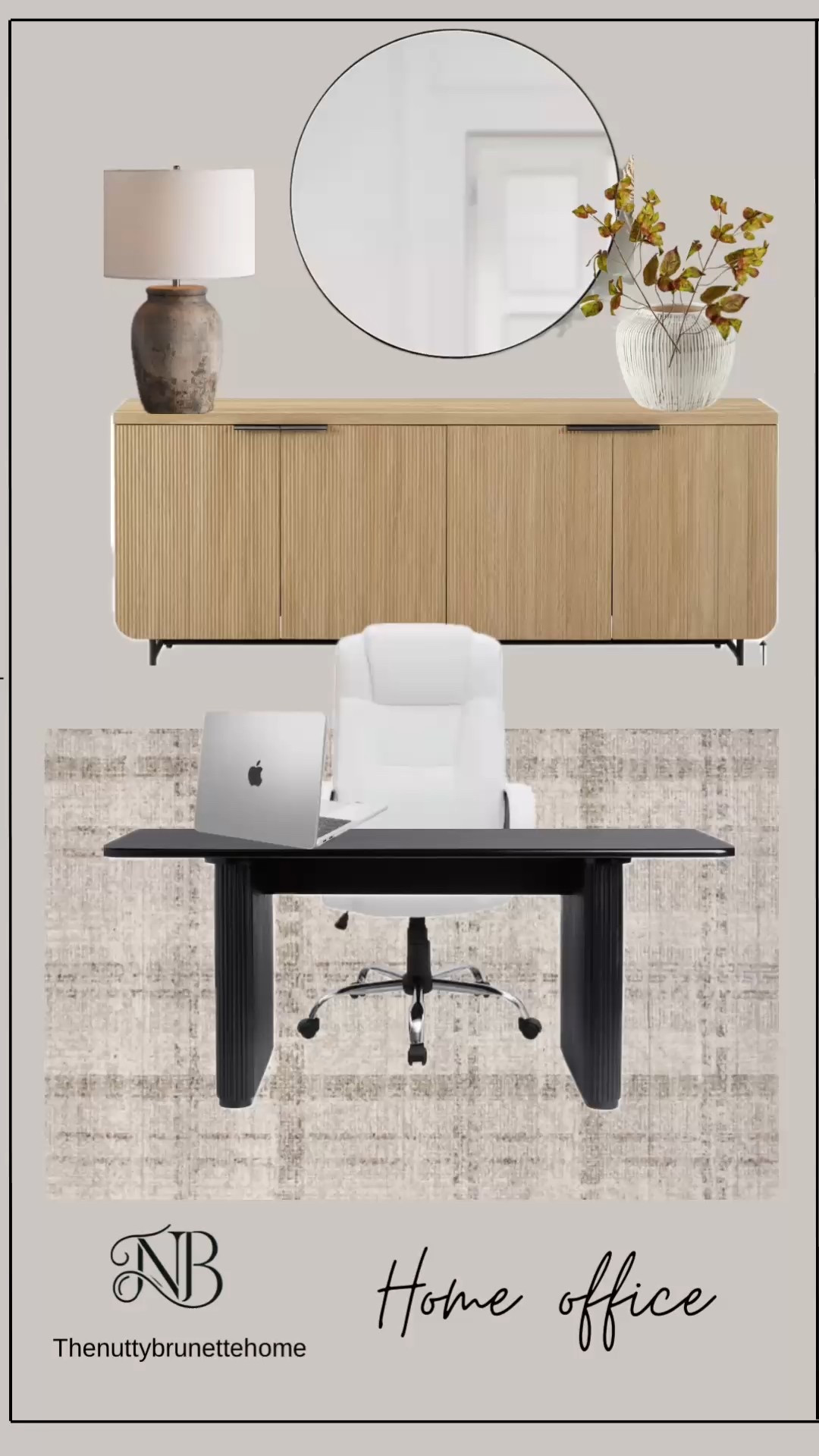 Home office, dining table, desk, black desk, reed console, fluted console, Walker Edison, light oak console, sideboard, plaid rug, Angela rose, Loloi, cream vase, Afloral, eggplant stems, arhaus, Thornton lamp, round mirror

#LTKSeasonal #LTKHome #LTKSaleAlert