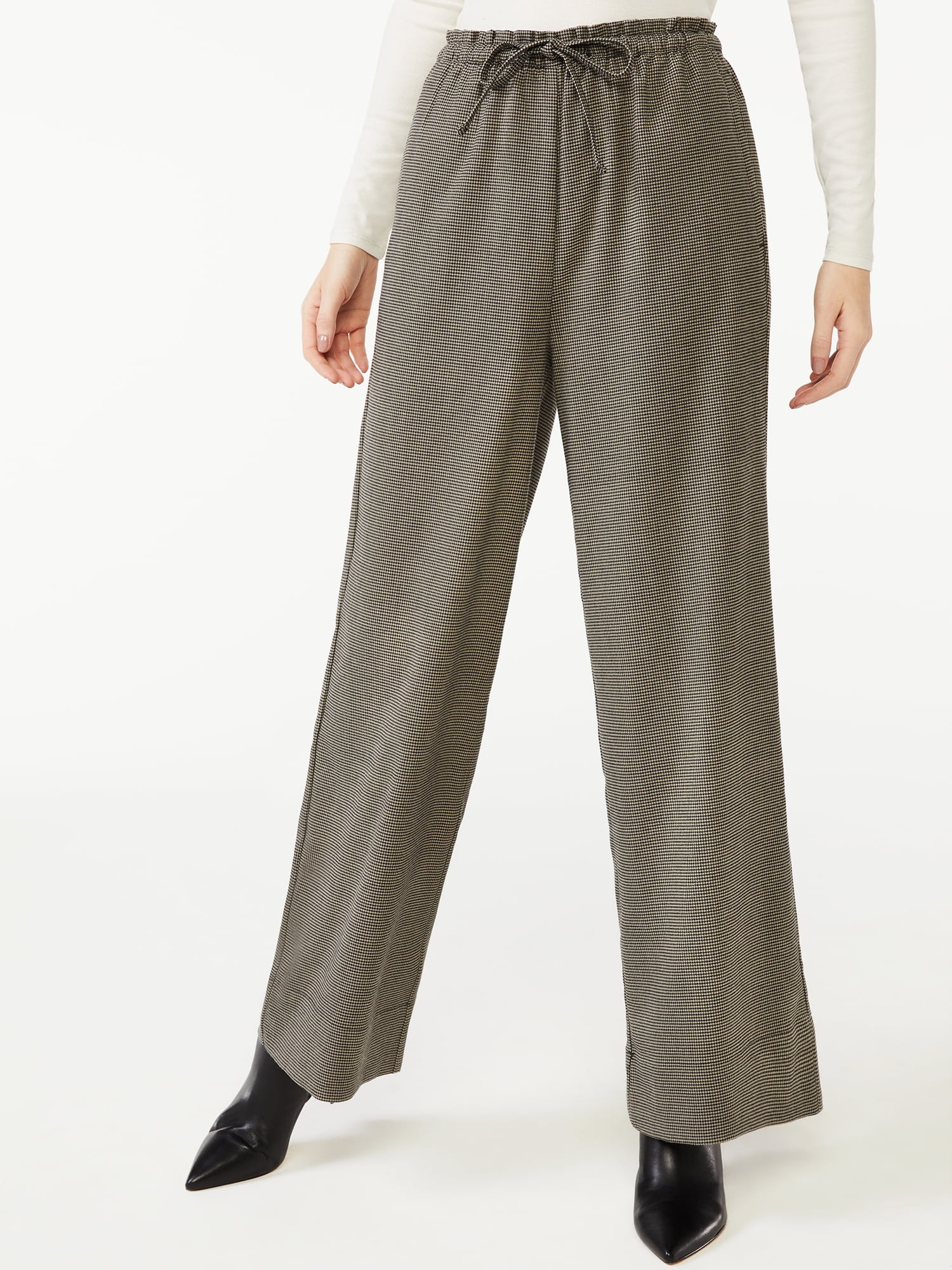 Free Assembly Women's Wide-Leg Pull-On Pants - Walmart.com | Walmart (US)