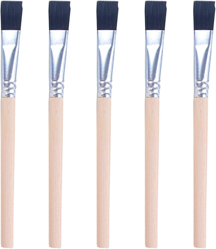 Beautlfultracy 5 Pcs Small Paint Brush Flat Paint Brushes for Small Medium or Larger Paint Job (B... | Amazon (US)