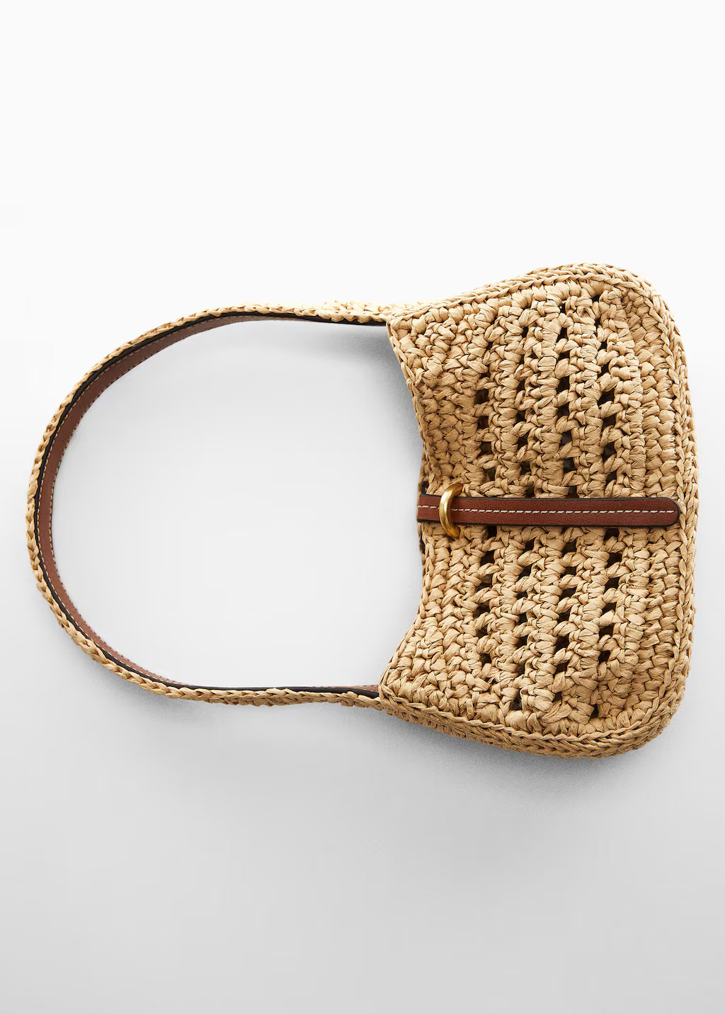 Natural fiber shoulder bag -  Women | Mango USA | MANGO (US)