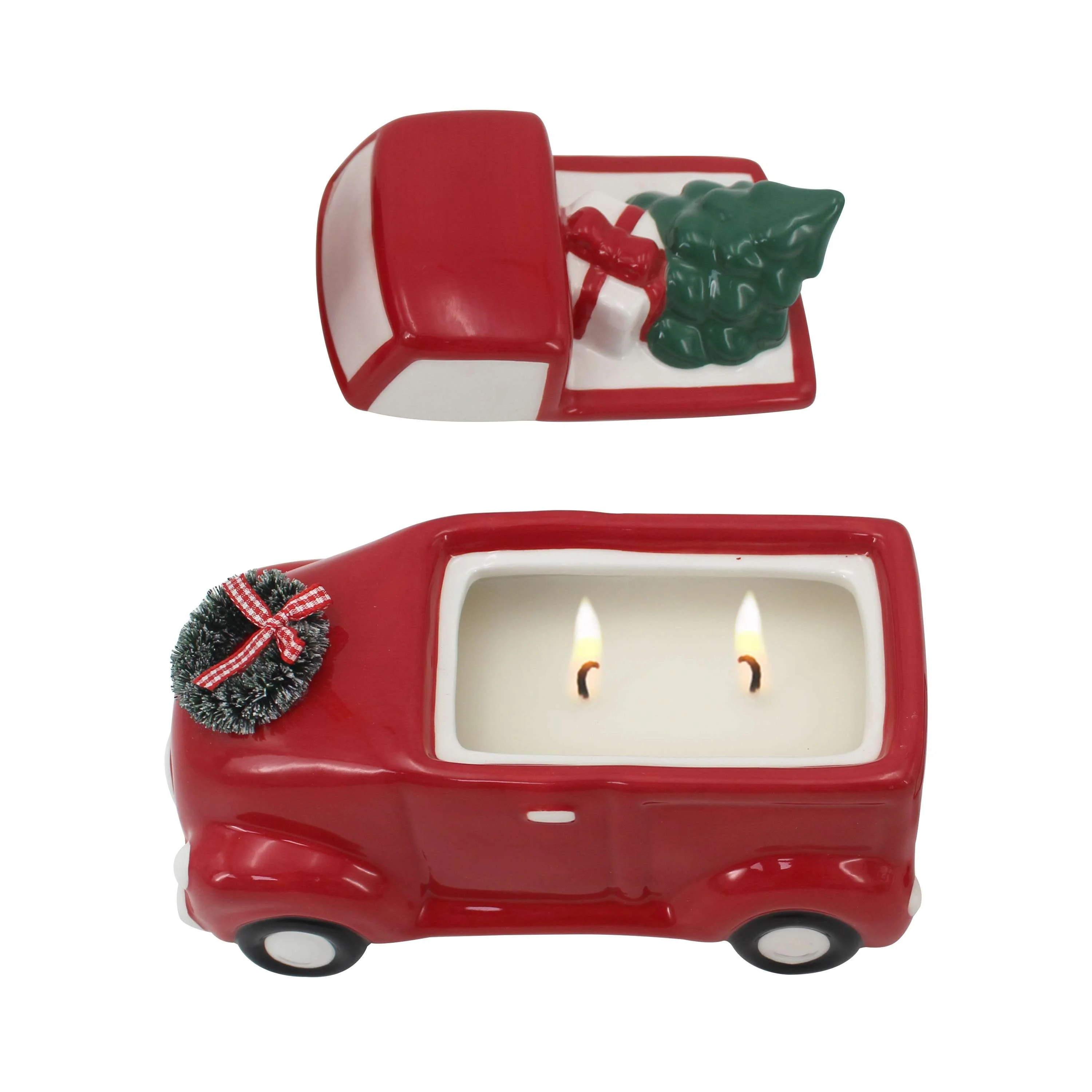 Mainstays 2-Wicks Truck Ceramic Scented Jar Candle, Country Holiday, 9oz | Walmart (US)