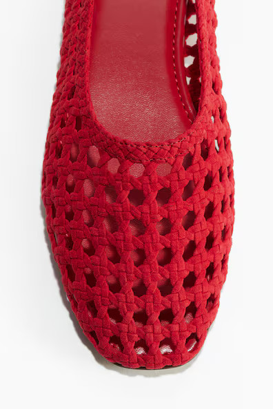 H & M - Braided ballet pumps - Red | H&M (UK, MY, IN, SG, PH, TW, HK)