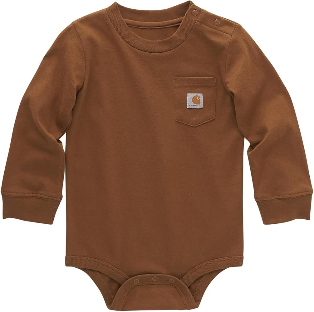 Carhartt Unisex Baby Long-sleeve Pocket Bodysuit | Amazon (US)
