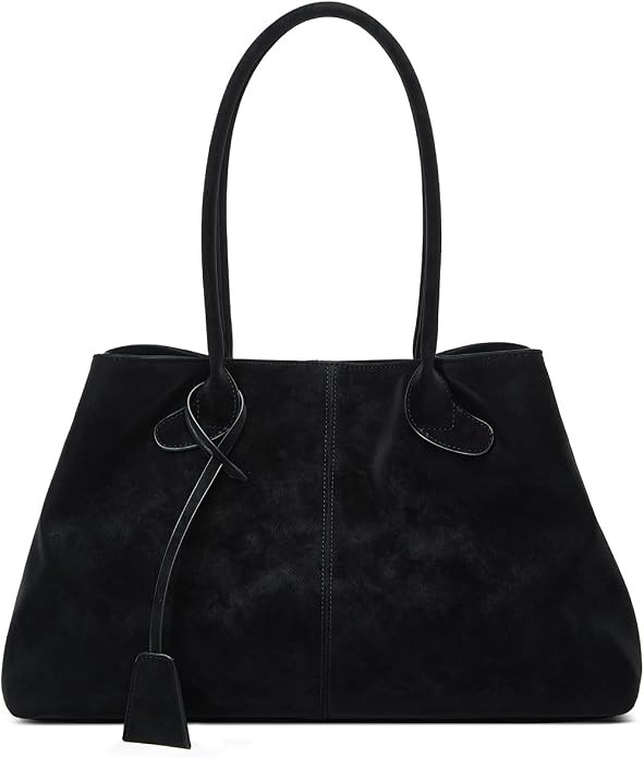 Womens Trendy Vegan Leather Shoulder Bag Large Travel Tote Purse Handbag Top Handle Satchel Commu... | Amazon (US)