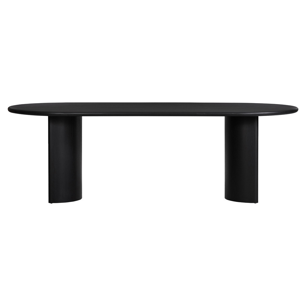 Paris Rustic Lodge Black Acacia Wood Oval Dining Table - 94 | Kathy Kuo Home