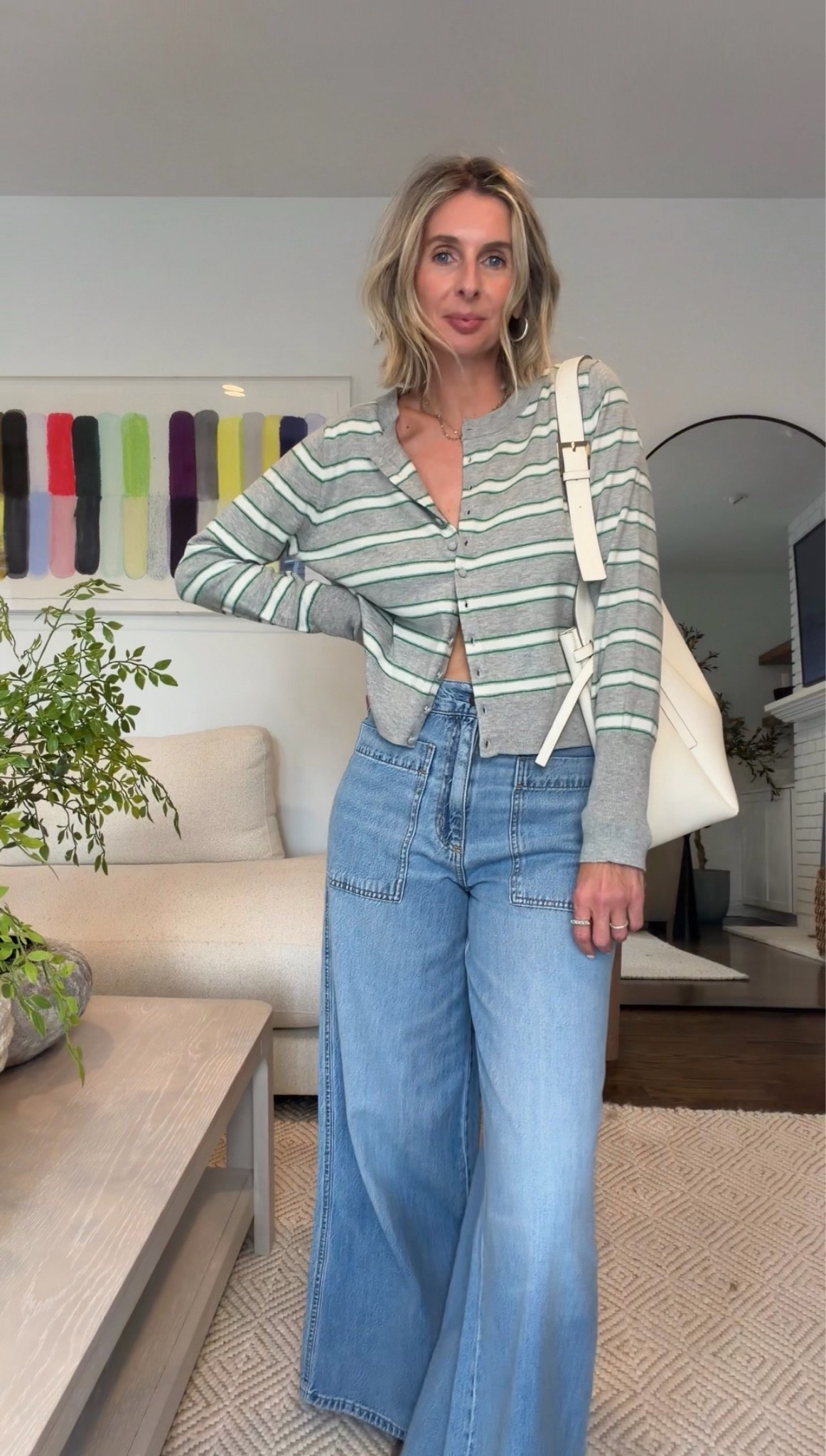the color combo in this cardigan is NEXT LEVEL!! the teeny tiny green line…umpfh! 😮‍💨 

@Target

#LTKgrwm #LTKOver40 #LTKWorkwear