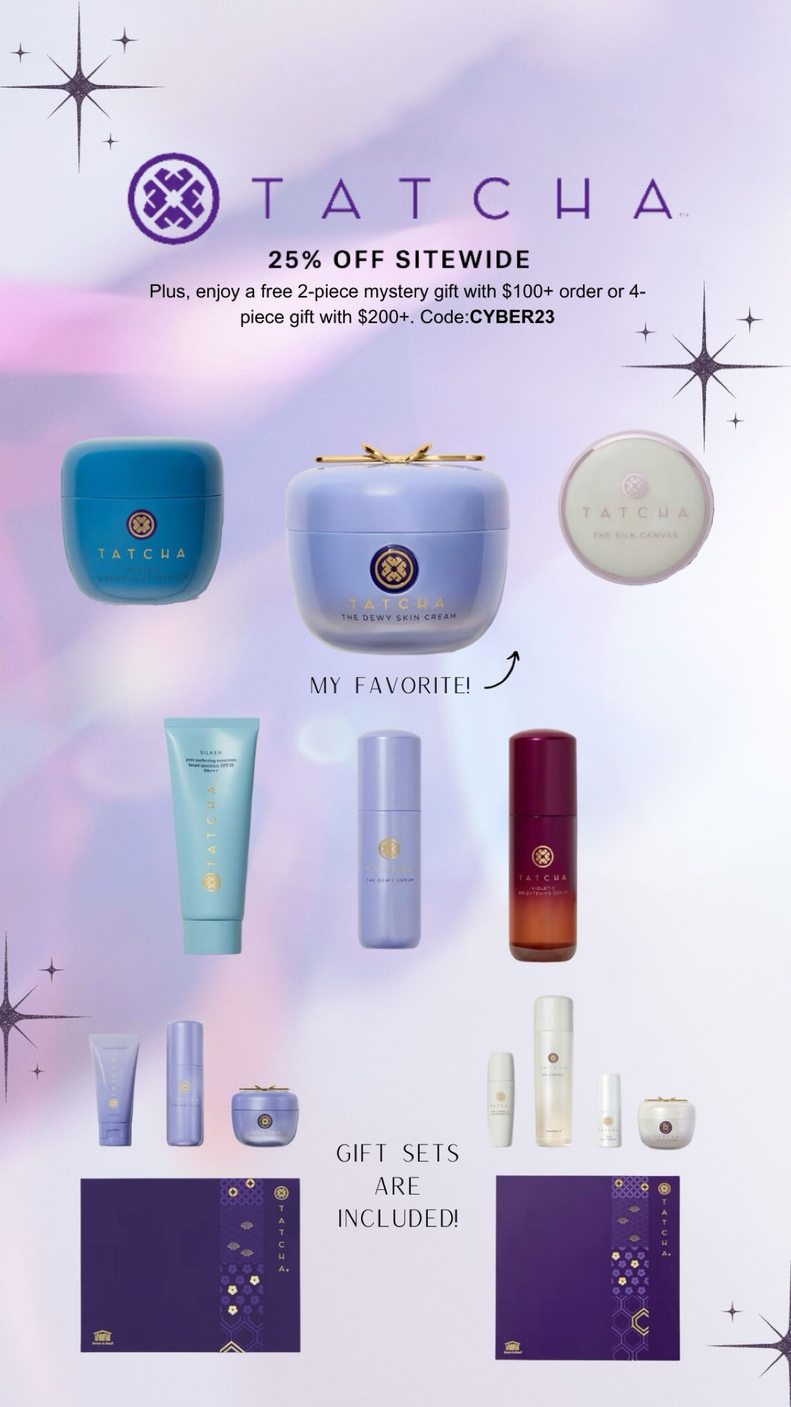 Tatcha is 25% off for Black Friday! 
Use code CYBER23 - linking some of my favorites 

#LTKbeauty #LTKsalealert #LTKCyberWeek