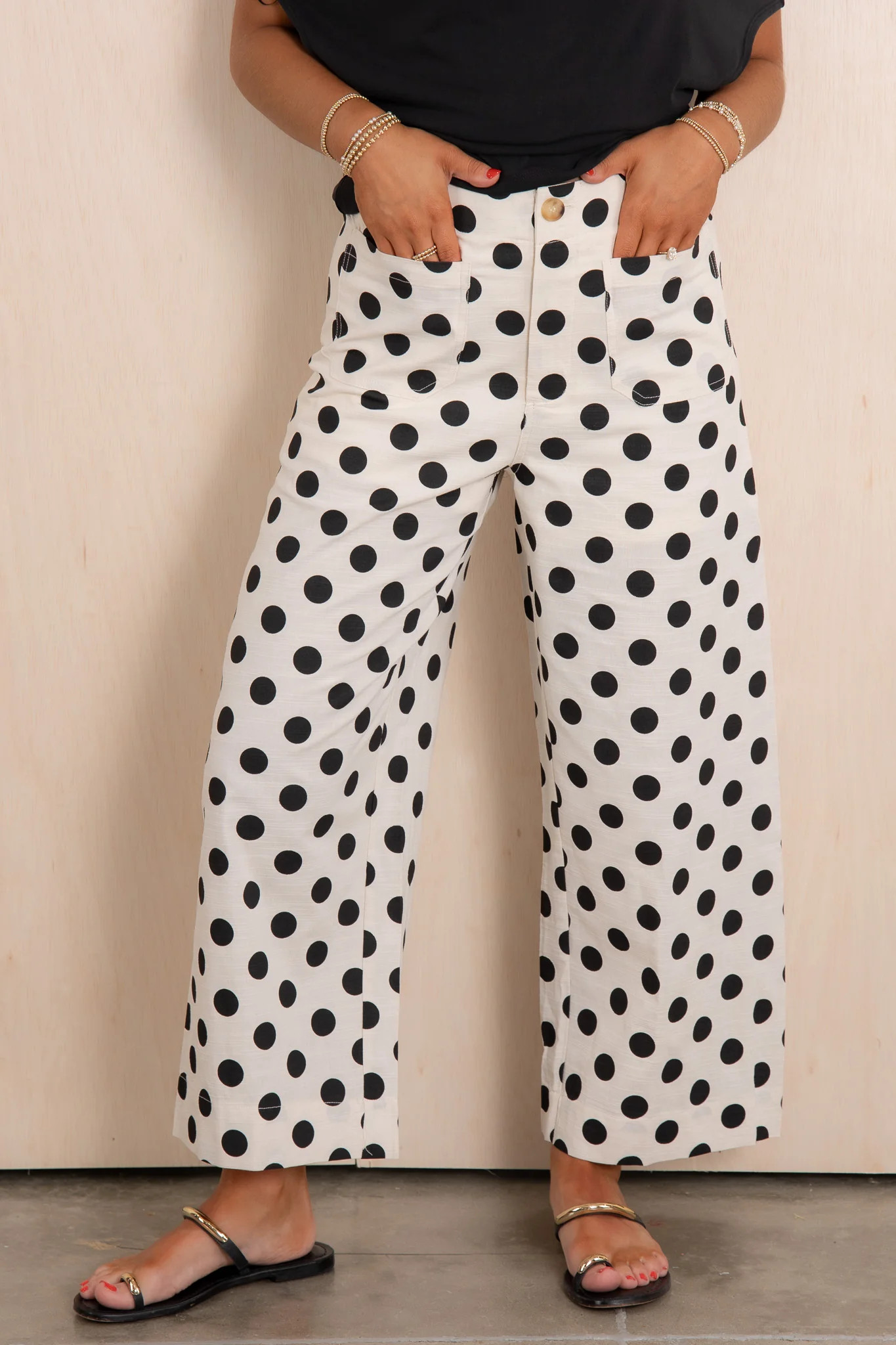 Parker White and Black Polka Dot Pant | The Willow Tree