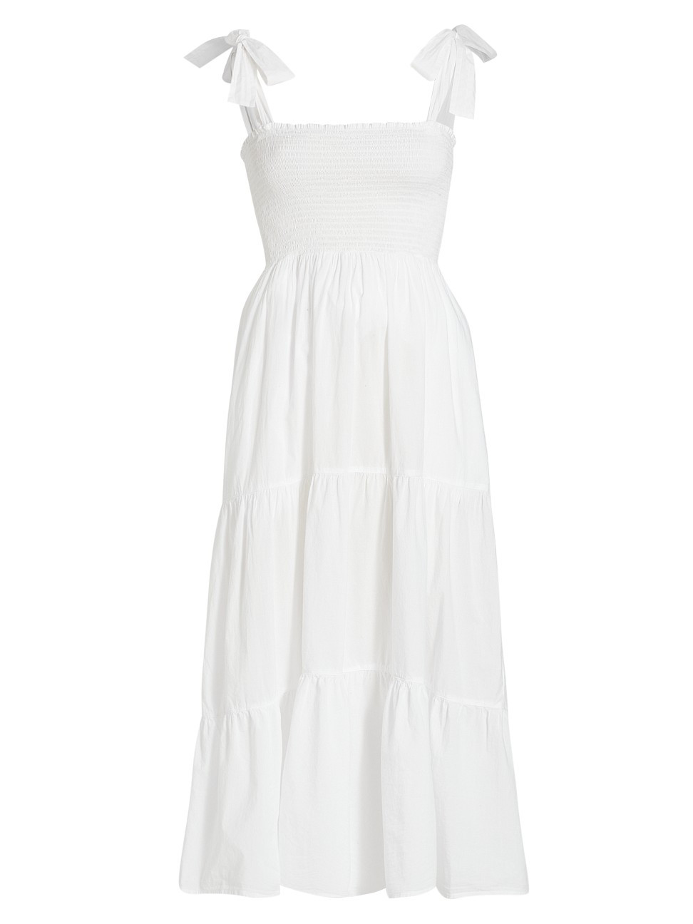 Women's Loraine Smocked Midi Dress - White - Size XS | Saks Fifth Avenue
