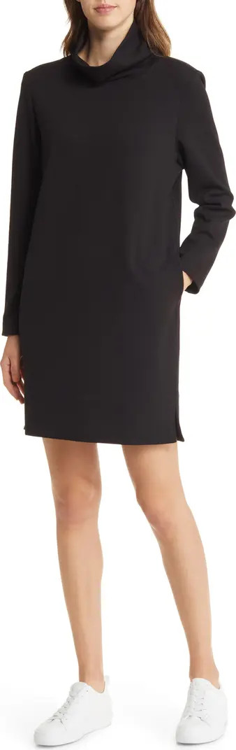Nordstrom Scrunch Neck Long Sleeve Shift Minidress | Nordstrom | Nordstrom